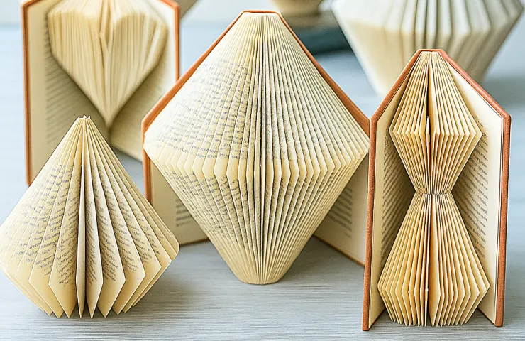 esculturas creadas con las hojas de los libros