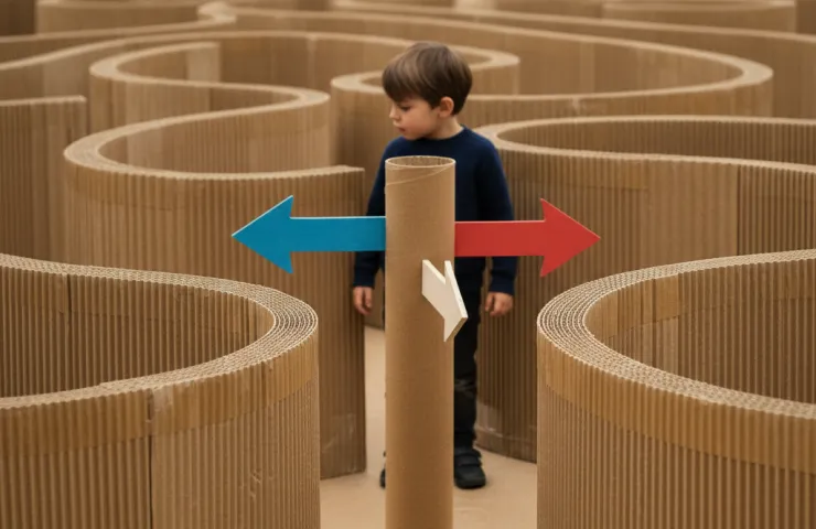 niños dentro de un laberinto